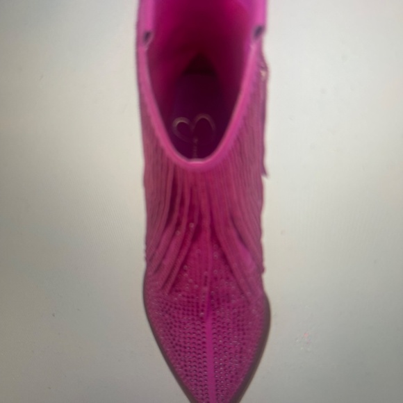 Jessica Simpson Pink Paredisa Rhinestone Fringe Western Booties SZ 7M - Picture 13 of 15